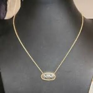 Kendra Scott Dollie gold/silver filigree pendant necklace